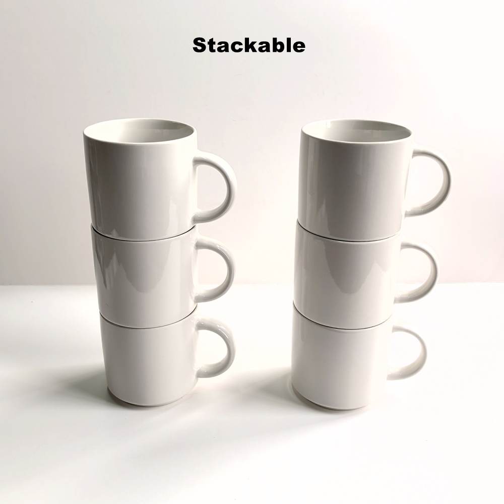 Sublimation Mug White - طقم أكواب قهوة وشاي سيراميك أبيض
