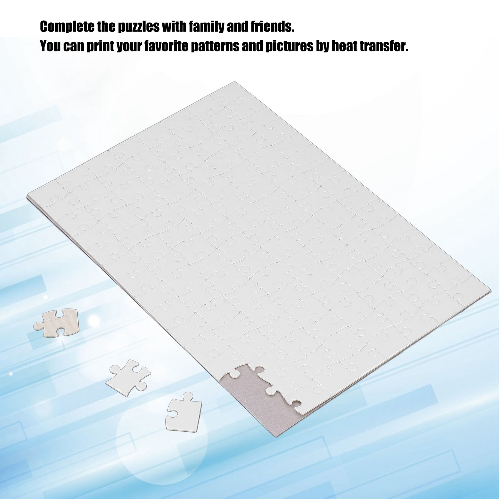مجموعة 10 قطع من ألغاز الطباعة - مراجعة Puzzle Blank White وسعره