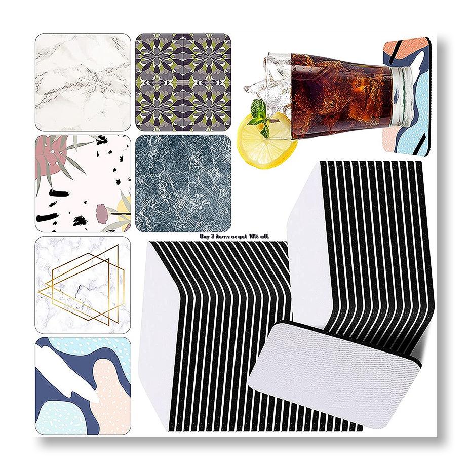 ✱ 35 قطعة من قواعد الأكواب الم - مراجعة Coaster Sublimation Blank وسعره